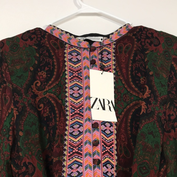 NWT ZARA JACQUARD RIBBON DRESS - Picture 9 of 15